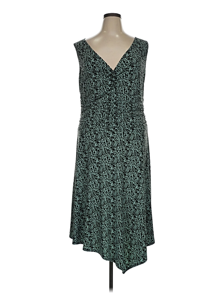 Pre-owned Dressbarn Casual Dress In Green