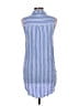 Staccato 100% Rayon Blue Sleeveless Button-Down Shirt Size L - photo 2
