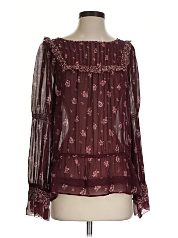 Joie Long Sleeve Silk Top (view 1)