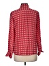 Joe Fresh Print Red Long Sleeve Blouse Size M - photo 2