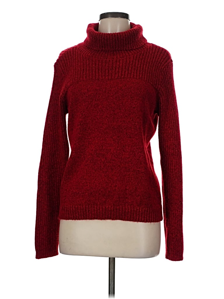 Pre-owned Lety & Me Turtleneck Sweater In Red