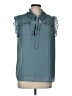 Pleione 100% Polyester Teal Sleeveless Blouse Size M - photo 1