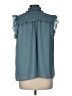 Pleione 100% Polyester Teal Sleeveless Blouse Size M - photo 2