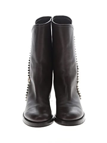 Valentino Garavani Leather Rockstud Boots (view 2)