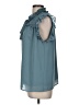 Pleione 100% Polyester Teal Sleeveless Blouse Size M - photo 5