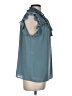 Pleione 100% Polyester Teal Sleeveless Blouse Size M - photo 4