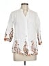 Ana & Rose 100% Polyester Paisley White 3/4 Sleeve Blouse Size L - photo 1