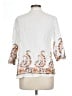 Ana & Rose 100% Polyester Paisley White 3/4 Sleeve Blouse Size L - photo 2