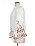 Ana & Rose 100% Polyester Paisley White 3/4 Sleeve Blouse Size L - photo 5
