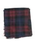 Unbranded 100% Polyester Plaid Burgundy Blue Scarf One size - photo 2
