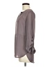 Angie 100% Polyester Gray Long Sleeve Blouse Size M - photo 5