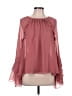 Jessica Simpson 100% Polyester Pink Long Sleeve Blouse Size L - photo 1