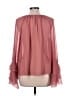 Jessica Simpson 100% Polyester Pink Long Sleeve Blouse Size L - photo 2