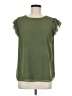 Naked Zebra 100% Polyester Green Short Sleeve Blouse Size M - photo 1