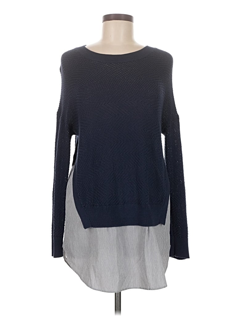 Pre-owned White + Warren Pullover Sweater In Blue