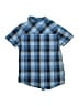 Lucky Brand 100% Cotton Plaid Blue Short Sleeve Button-Down Shirt Size S (youth) - photo 2
