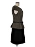 Connected Apparel Houndstooth Black Casual Dress Size 8 (petite) - photo 4