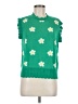 First Love 100% Viscose Green Short Sleeve Top Size M - photo 1