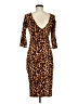 Unbranded Animal Print Brown Cocktail Dress Size M - photo 2