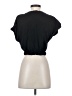 Zara 100% Cotton Black Short Sleeve Turtleneck Size S - photo 2