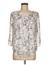 Keren Hart 100% Polyester Ivory 3/4 Sleeve Blouse Size M - photo 1