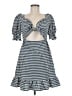 Topshop Checkered-gingham Blue Cocktail Dress Size 6 - photo 1