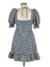 Topshop Checkered-gingham Blue Cocktail Dress Size 6 - photo 2