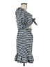 Topshop Checkered-gingham Blue Cocktail Dress Size 6 - photo 4