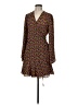 A.L.C. 100% Silk Print Brown Casual Dress Size 6 - photo 1