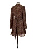 A.L.C. 100% Silk Print Brown Casual Dress Size 6 - photo 2