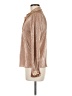 MELLODAY 100% Polyester Metallic Tan Long Sleeve Blouse Size M - photo 5