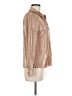 MELLODAY 100% Polyester Metallic Tan Long Sleeve Blouse Size M - photo 4