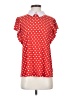 Monteau Polka Dots Red Short Sleeve Blouse Size S - photo 1