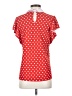 Monteau Polka Dots Red Short Sleeve Blouse Size S - photo 2