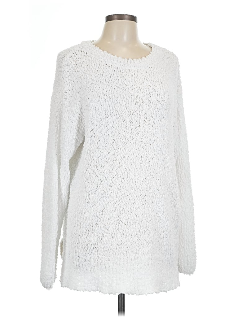 Pre-owned Unbranded Pullover Sweater In White