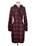Elizabeth McKay 100% Silk Plaid Red Casual Dress Size 4 - photo 1