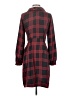 Elizabeth McKay 100% Silk Plaid Red Casual Dress Size 4 - photo 2