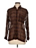 Assorted Brands 100% Viscose Tweed Brown Long Sleeve Blouse Size M - photo 1