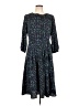 DKNY Print Blue Casual Dress Size 10 - photo 1