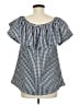 Kaktus Blue Short Sleeve Blouse Size M - photo 2