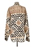 Italo 100% Silk Animal Print Gold Long Sleeve Silk Top Size L - photo 2