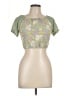 Self Esteem 100% Rayon Green Short Sleeve Blouse Size L - photo 1