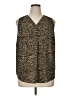 Evri 100% Polyester Animal Print Brown Sleeveless Blouse Size 0X - photo 1