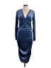 Shein Solid Blue Cocktail Dress Size L - photo 1