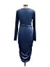 Shein Solid Blue Cocktail Dress Size L - photo 2