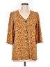 Unbranded Orange 3/4 Sleeve Blouse Size L - photo 1
