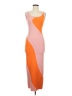Unbranded 100% Polyester Color Block Orange Cocktail Dress Size M - photo 1