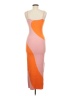 Unbranded 100% Polyester Color Block Orange Cocktail Dress Size M - photo 2