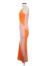 Unbranded 100% Polyester Color Block Orange Cocktail Dress Size M - photo 5