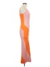 Unbranded 100% Polyester Color Block Orange Cocktail Dress Size M - photo 4